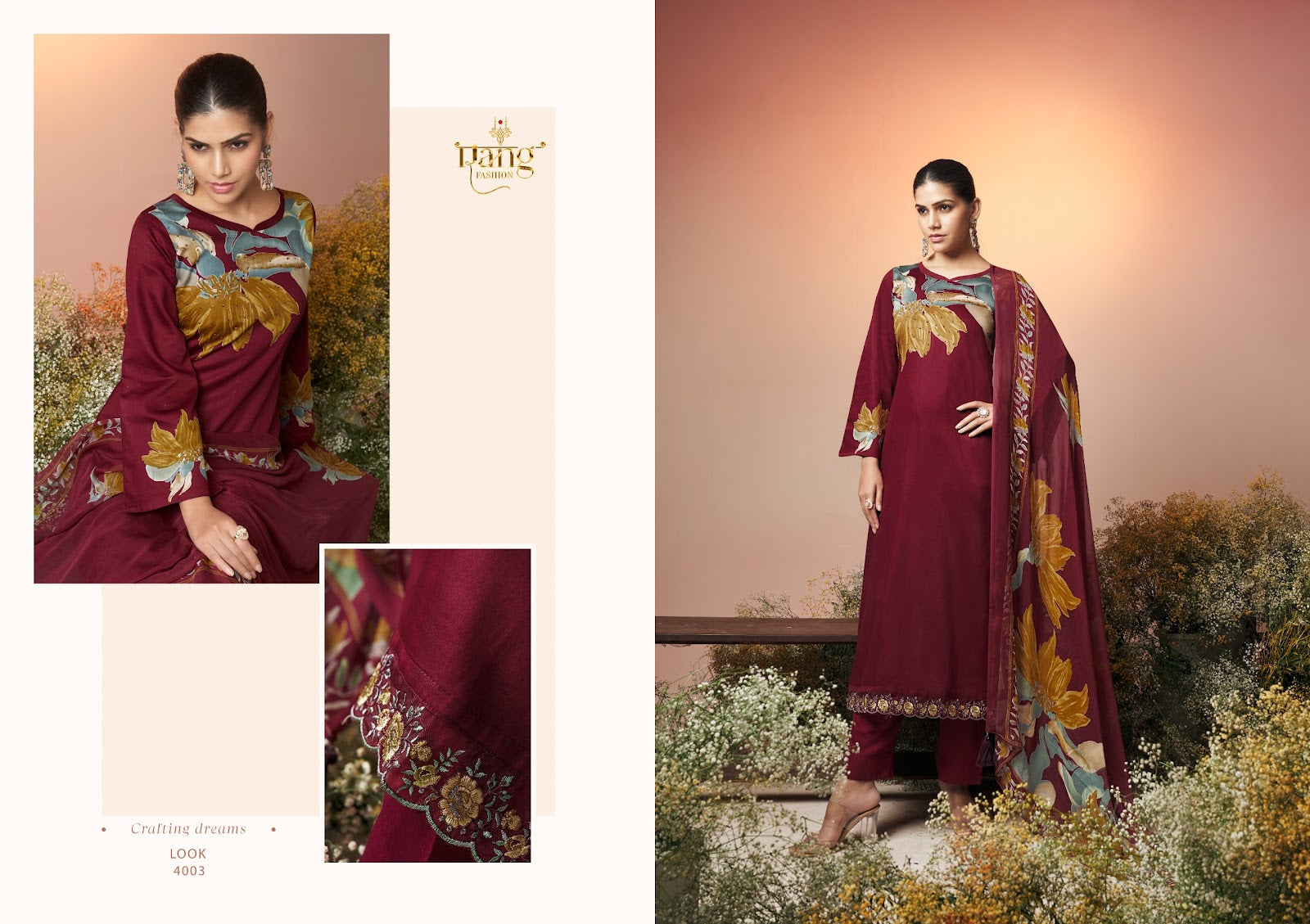 Bahaar Rang Fashion Jaam Silk Pant Style Suits Supplier India