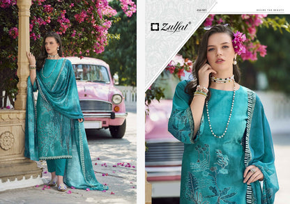 Bahaar Zulfat Designer Pure Cotton Karachi Salwar Suits Exporter