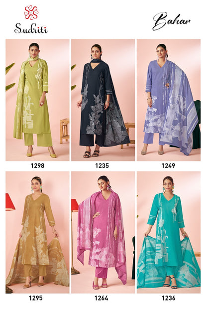 Bahar Sudriti Sahiba Pure Cotton Plazzo Style Suits Supplier