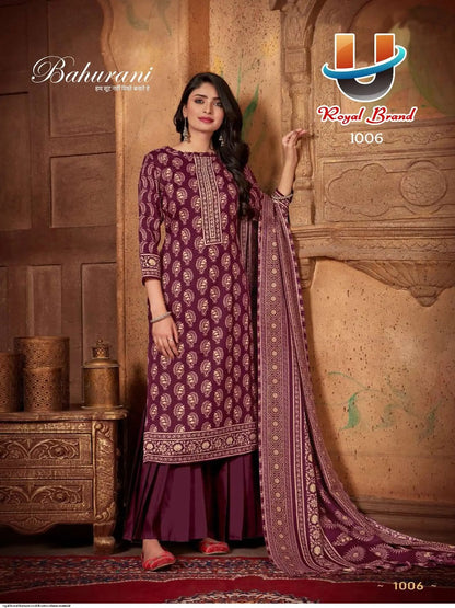 Bahurani Vol 8 Royal Brand Cotton Karachi Salwar Suits Wholesale Rate