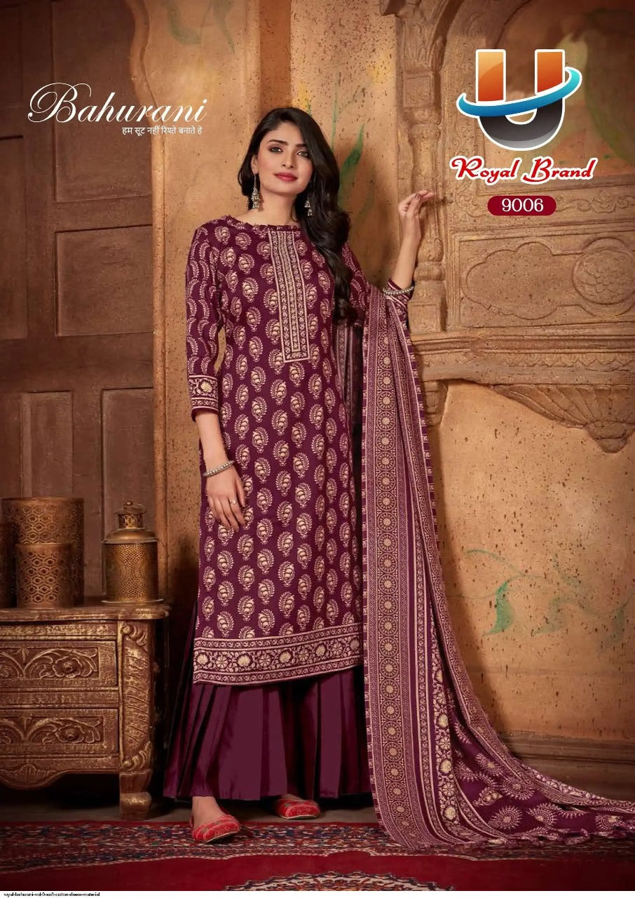 Bahurani Vol 9 Royal Brand Cotton Karachi Salwar Suits Supplier