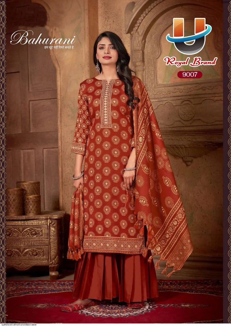 Bahurani Vol 9 Royal Brand Cotton Karachi Salwar Suits Supplier