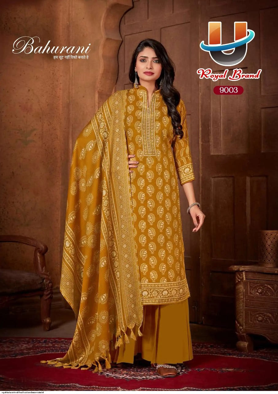 Bahurani Vol 9 Royal Brand Cotton Karachi Salwar Suits Supplier