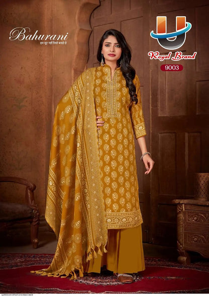 Bahurani Vol 9 Royal Brand Cotton Karachi Salwar Suits Supplier