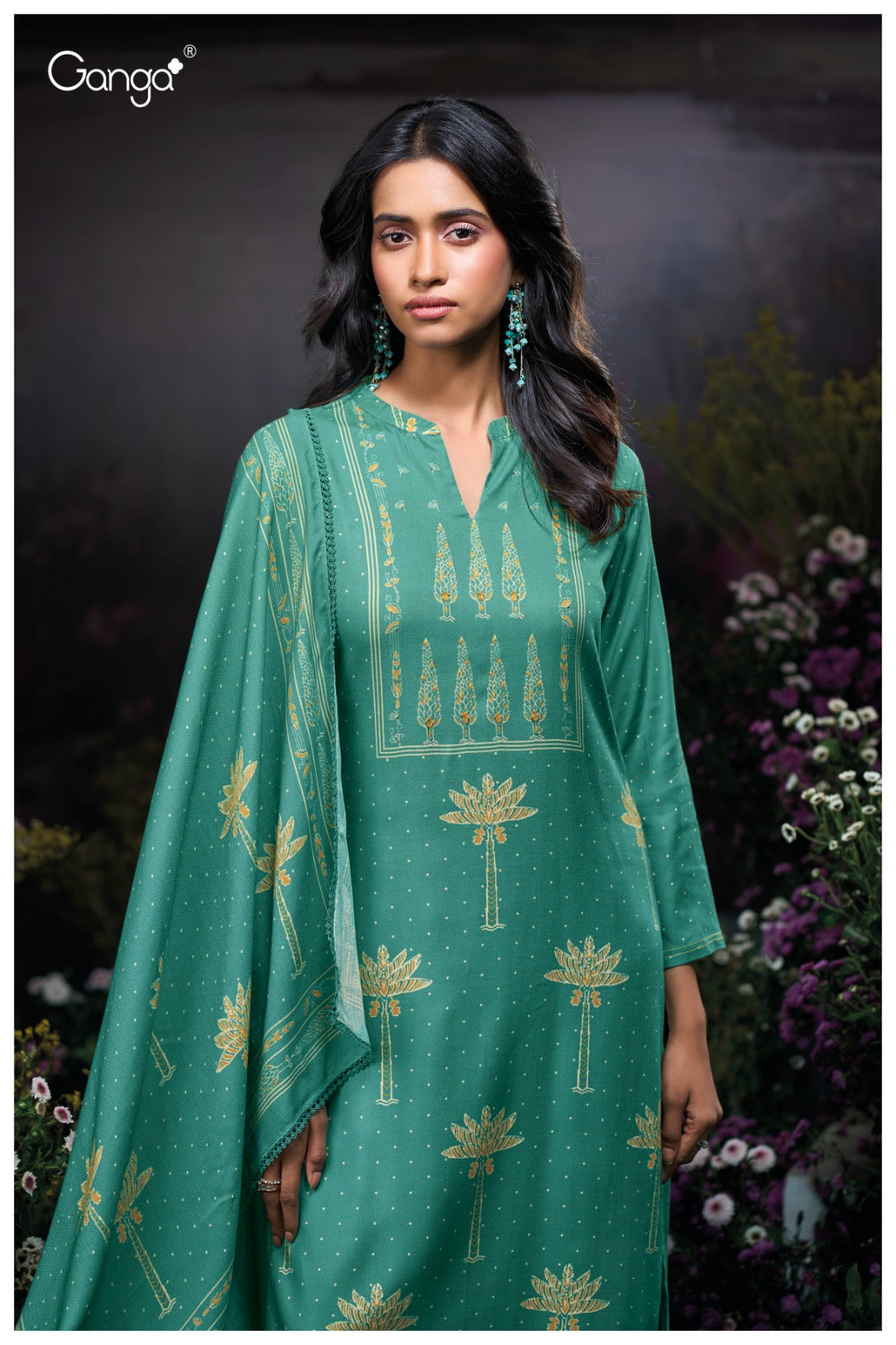 Bailyn 3906 Ganga Premium Wool Pashmina Suits Supplier India