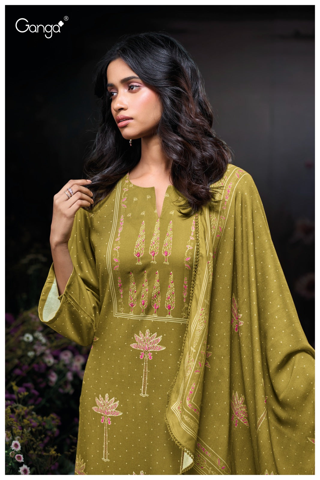 Bailyn 3906 Ganga Premium Wool Pashmina Suits Supplier India