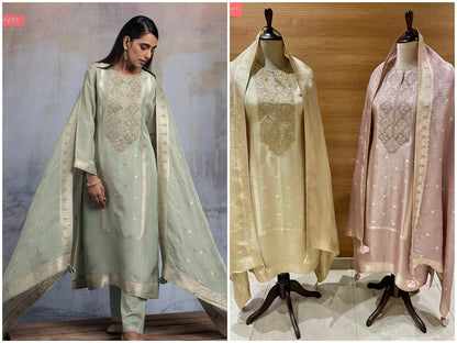 Baish Naariti Silk Jacquard Salwar Suits Wholesale Rate