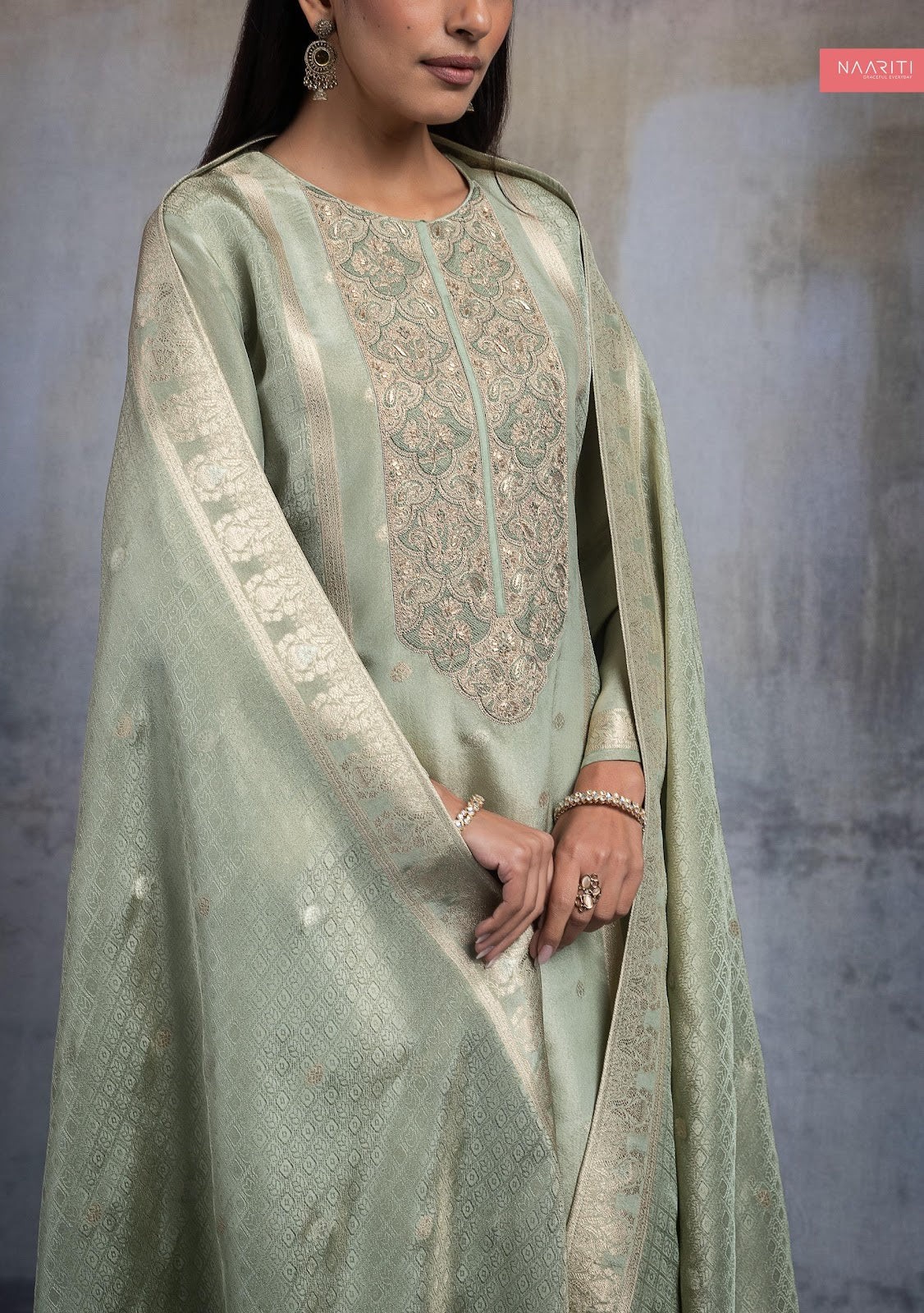 Baish Naariti Silk Jacquard Salwar Suits Wholesale Rate