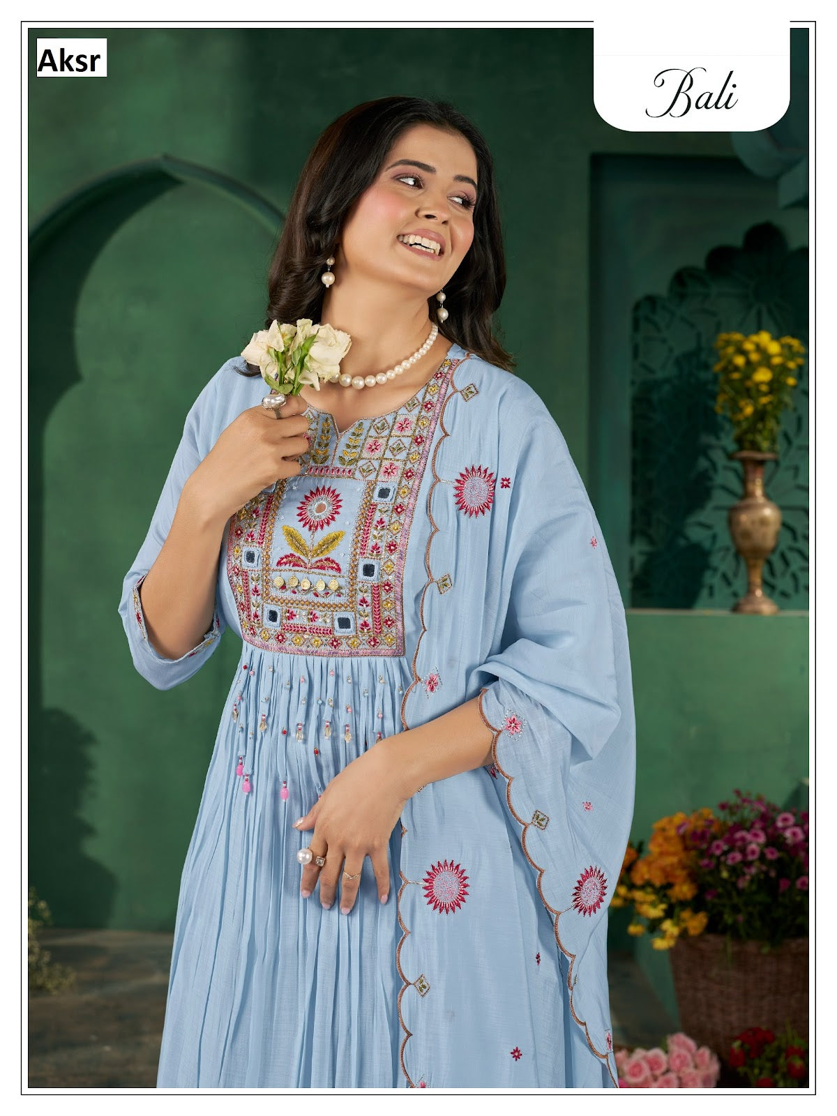 Bali Aksr Chanderi Readymade Pant Style Suits Manufacturer India