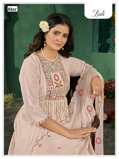 Bali Aksr Chanderi Readymade Pant Style Suits Manufacturer India