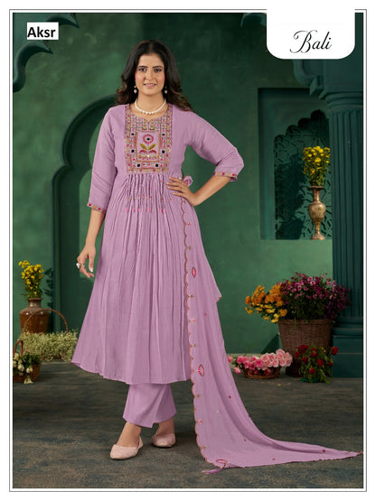 Bali Aksr Chanderi Readymade Pant Style Suits Manufacturer India