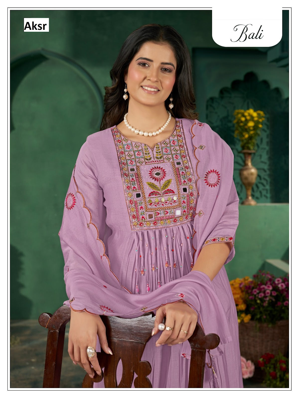 Bali Aksr Chanderi Readymade Pant Style Suits Manufacturer India