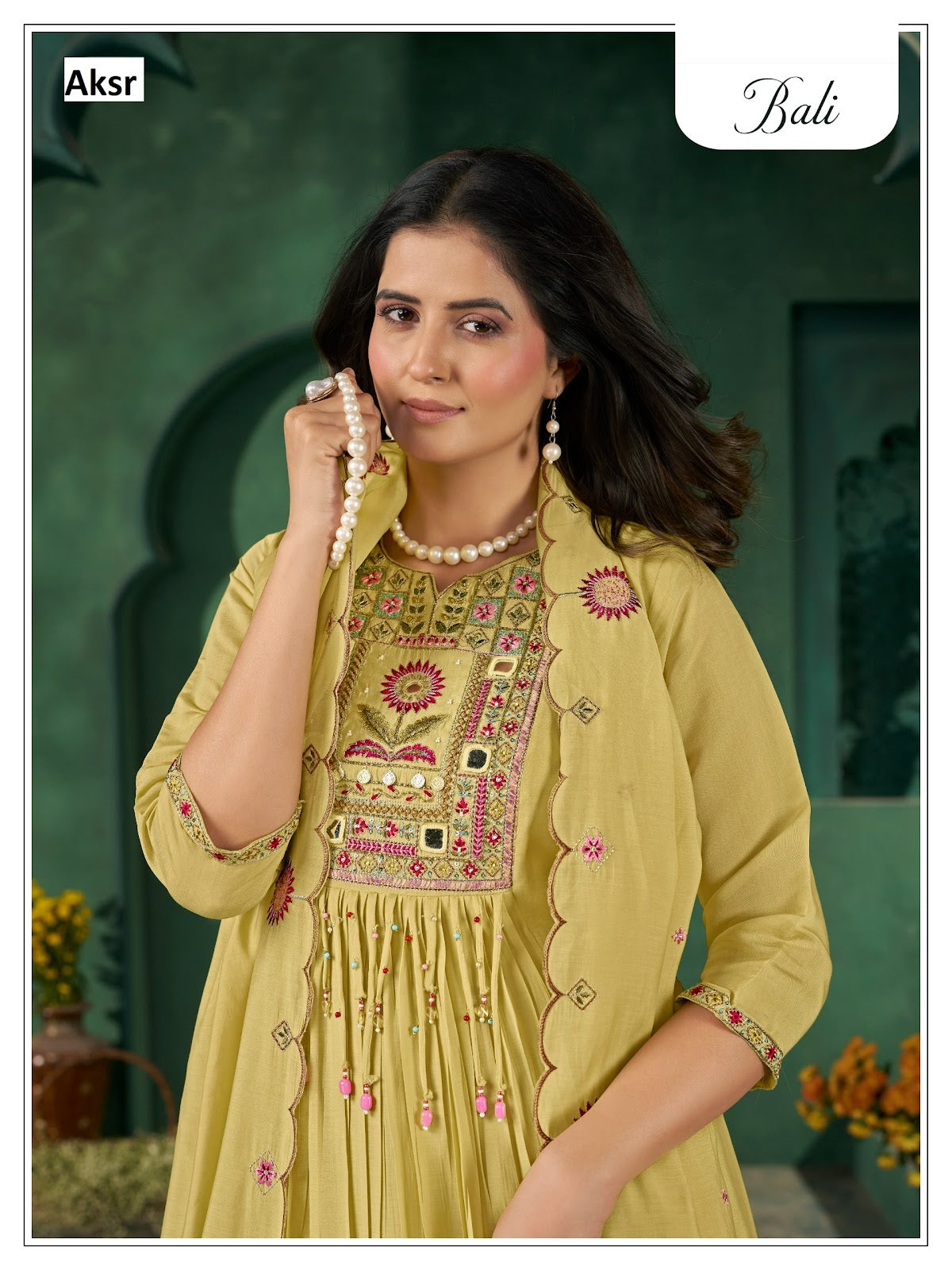 Bali Aksr Chanderi Readymade Pant Style Suits Manufacturer India