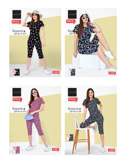 Bali Vol 3 Skager Hosiery Capri Night Suits Manufacturer