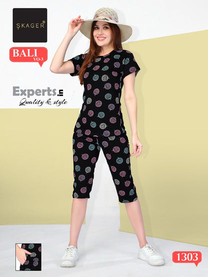 Bali Vol 3 Skager Cotton Capri Night Suits Supplier