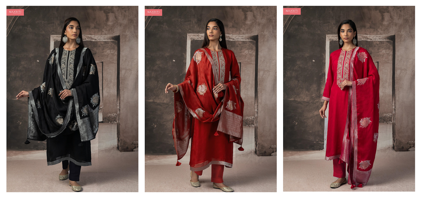 Balqeez Naariti Silk Pant Style Suits Manufacturer