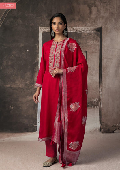 Balqeez Naariti Silk Pant Style Suits Manufacturer