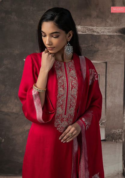 Balqeez Naariti Silk Pant Style Suits Manufacturer