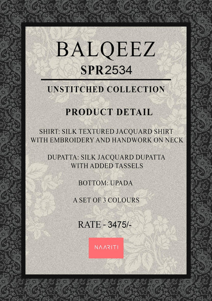 Balqeez Naariti Silk Pant Style Suits Manufacturer