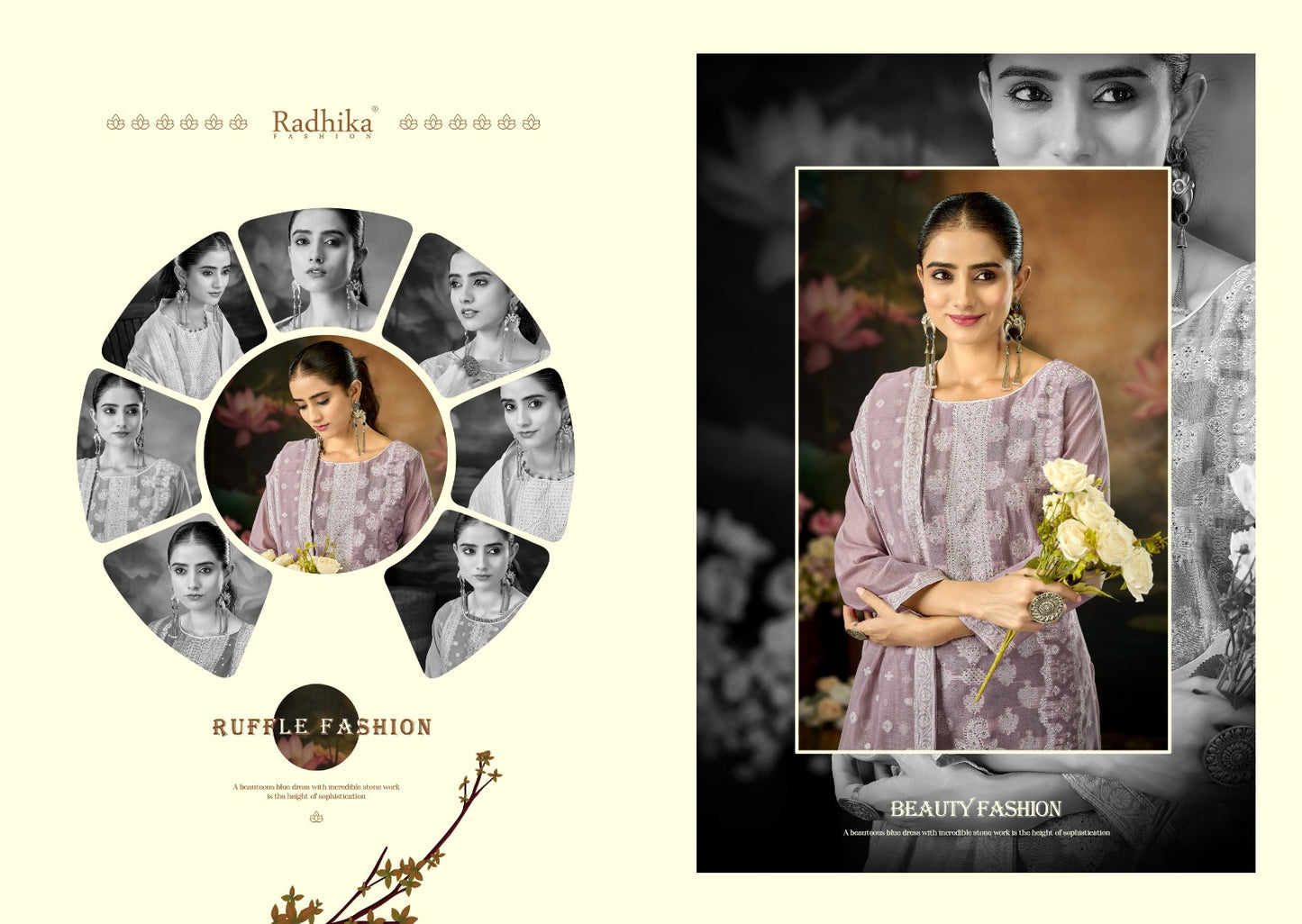 Banarasi Adha Vol 12 Radhika Fashion Azara Cotton Jam Karachi Salwar Suits Manufacturer Ahmedabad