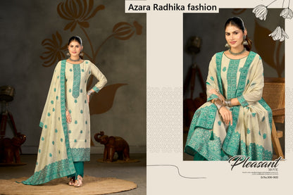 Banarasi Adha Vol 13 Radhika Fashion Azara Cotton Jacquard Karachi Salwar Suits Exporter