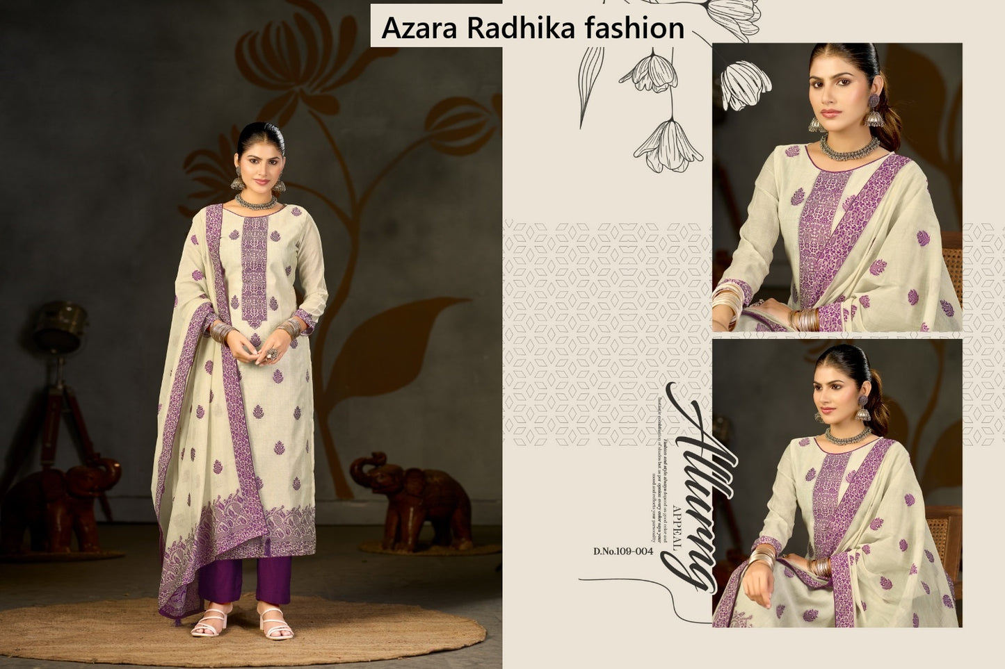 Banarasi Adha Vol 13 Radhika Fashion Azara Cotton Jacquard Karachi Salwar Suits Exporter