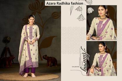 Banarasi Adha Vol 13 Radhika Fashion Azara Cotton Jacquard Karachi Salwar Suits Exporter