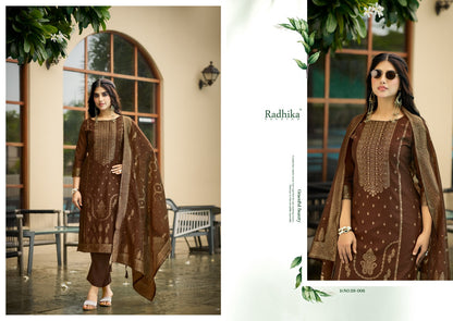 Banarasi Adha Vol 15 Radhika Fashion Azara Cotton Jacquard Karachi Salwar Suits Wholesale Price