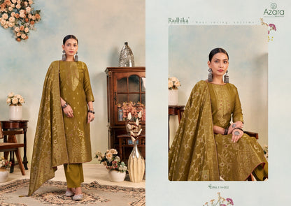 Banarasi Adha Vol 6 Radhika Fashion Azara Cotton Jacquard Karachi Salwar Suits Exporter Gujarat