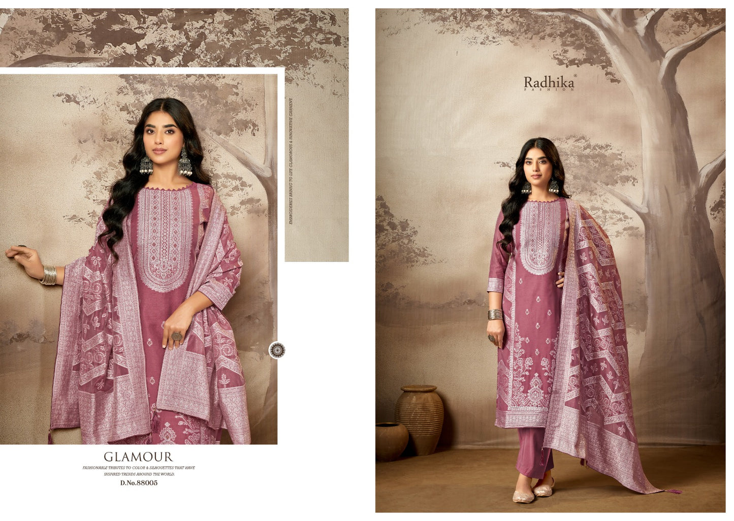 Banarasi Adha Vol 8 Radhika Fashion Azara Cotton Jacquard Karachi Salwar Suits Wholesaler Ahmedabad
