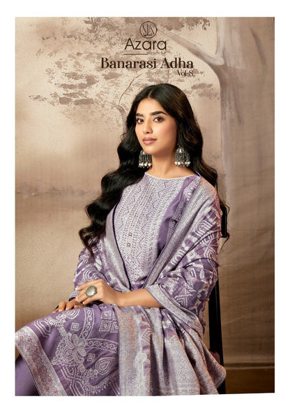 Banarasi Adha Vol 8 Radhika Fashion Azara Cotton Jacquard Karachi Salwar Suits Wholesaler Ahmedabad