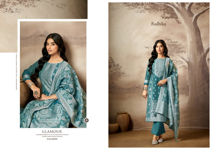 Banarasi Adha Vol 8 Radhika Fashion Azara Cotton Jacquard Karachi Salwar Suits Wholesaler Ahmedabad