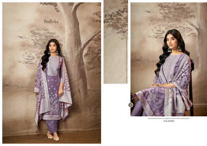 Banarasi Adha Vol 8 Radhika Fashion Azara Cotton Jacquard Karachi Salwar Suits Wholesaler Ahmedabad