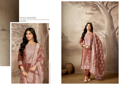 Banarasi Adha Vol 8 Radhika Fashion Azara Cotton Jacquard Karachi Salwar Suits Wholesaler Ahmedabad