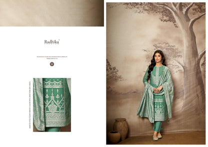 Banarasi Adha Vol 8 Radhika Fashion Azara Cotton Jacquard Karachi Salwar Suits Wholesaler Ahmedabad