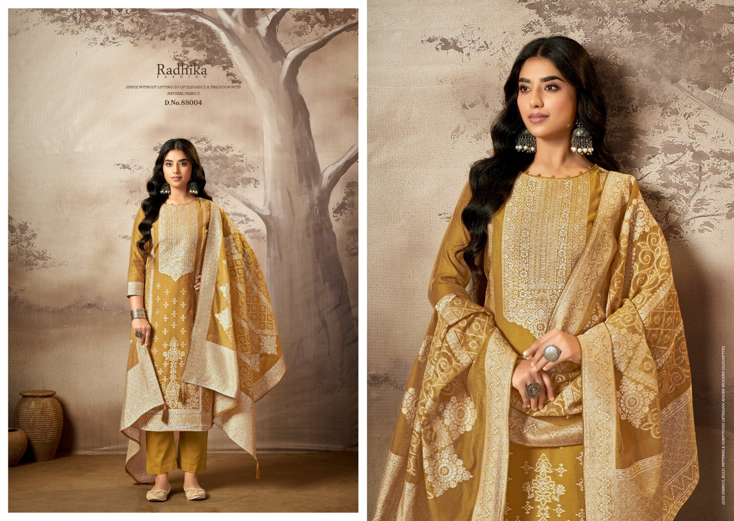 Banarasi Adha Vol 8 Radhika Fashion Azara Cotton Jacquard Karachi Salwar Suits Wholesaler Ahmedabad