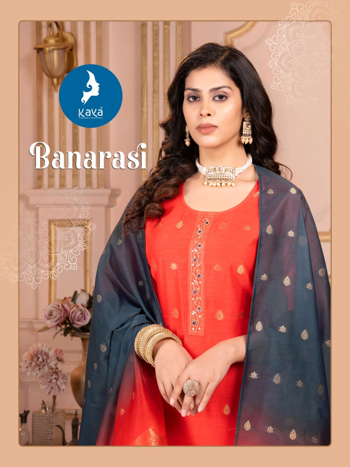 Banarasi Kaya Chanderi Readymade Pant Style Suits Manufacturer Ahmedabad
