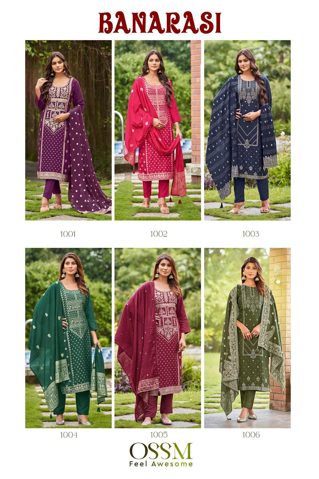 Banarasi Osm Dola Silk Readymade Pant Style Suits Wholesale Price