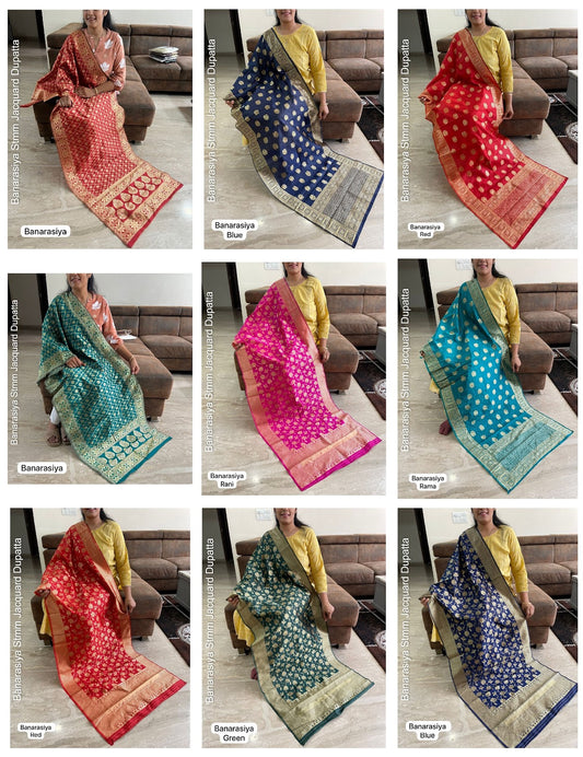 Banarasiya Stmm Jacquard Dupatta Exporter Gujarat