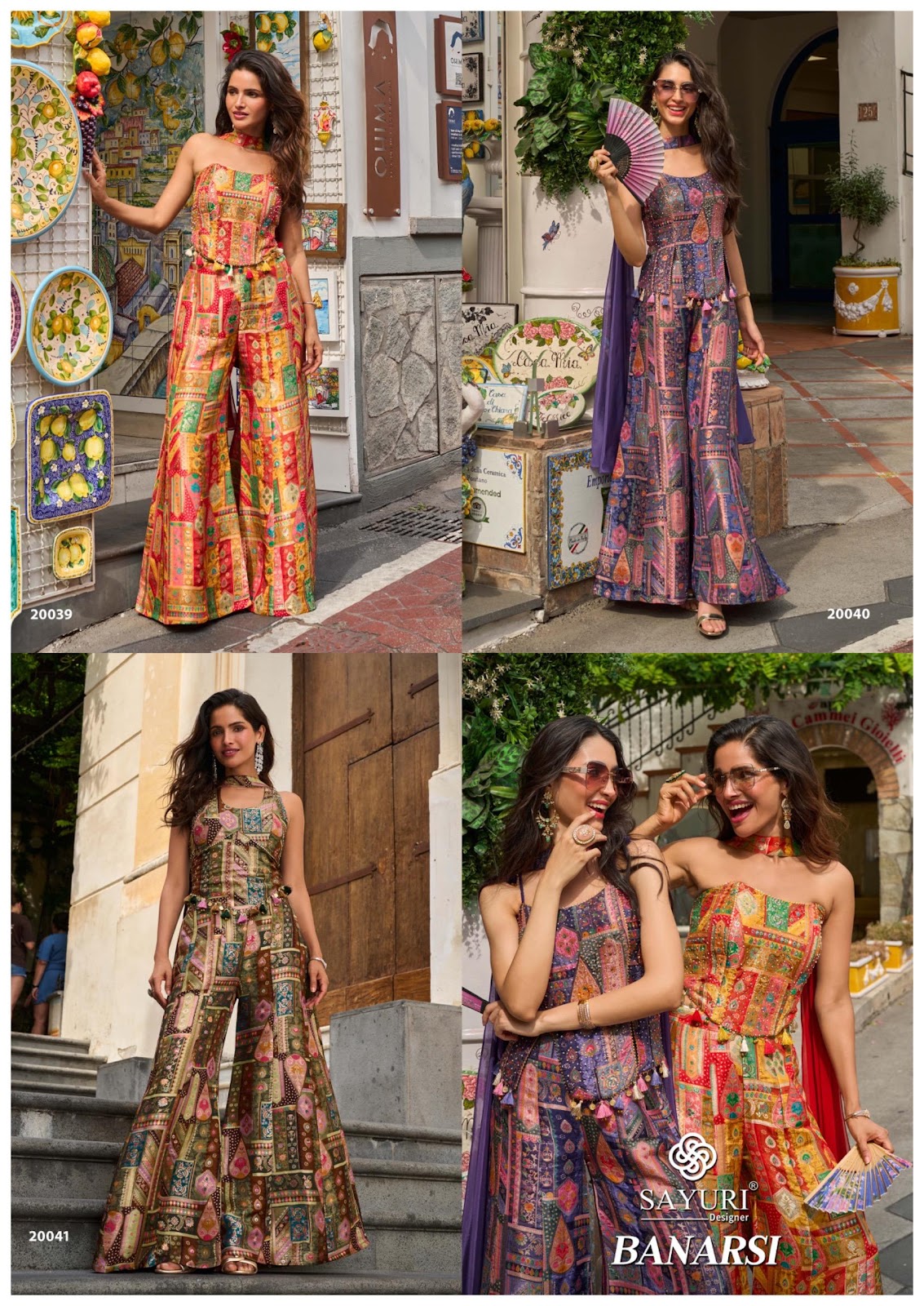 Banarsi Sayuri Viscose Jacquard Indo Western Pair Supplier Ahmedabad