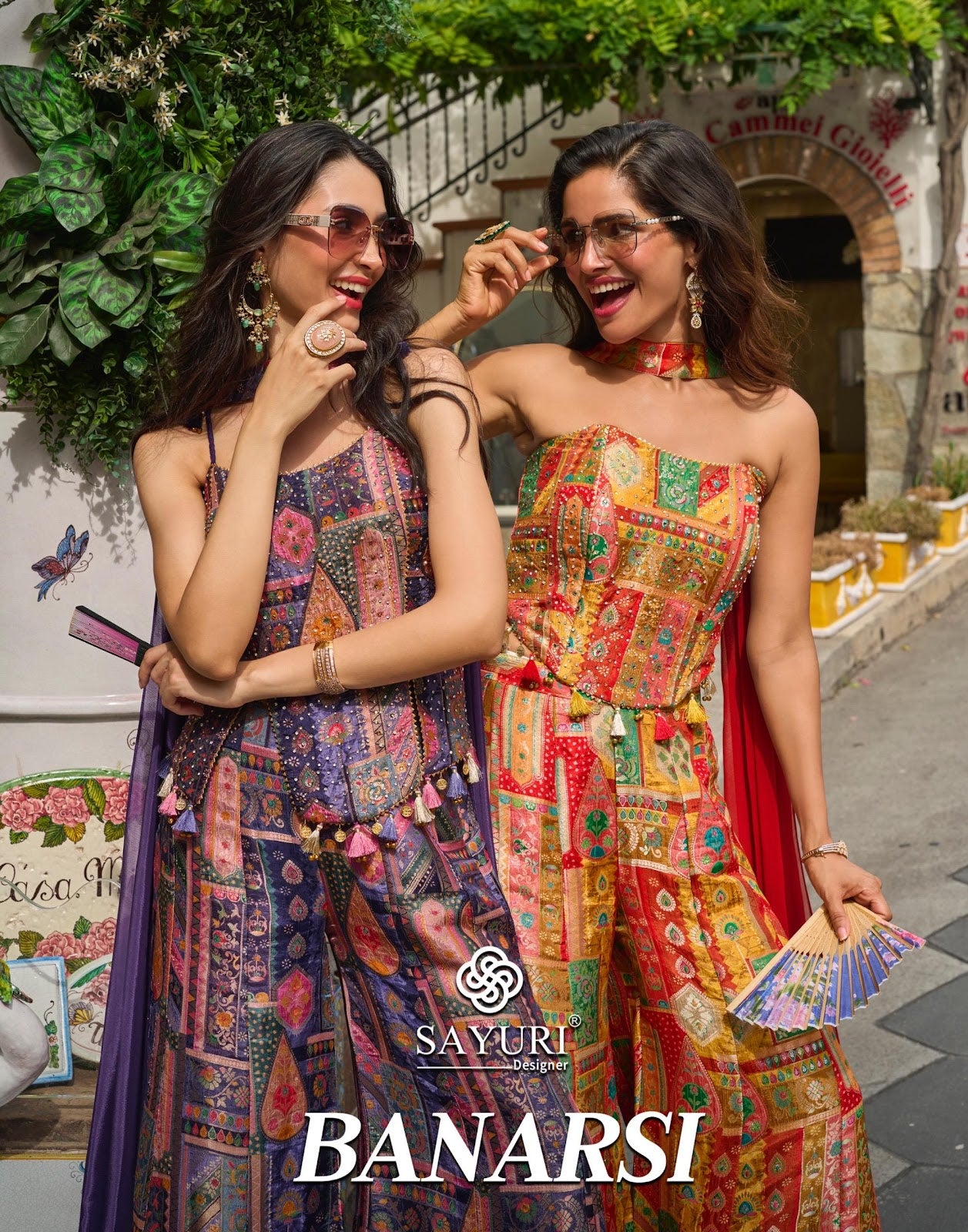 Banarsi Sayuri Viscose Jacquard Indo Western Pair Supplier Ahmedabad
