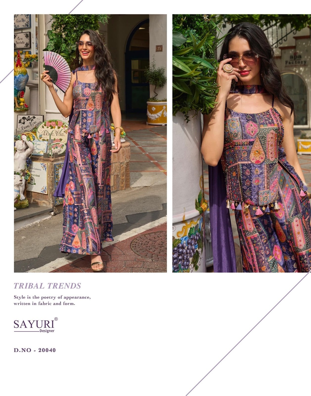 Banarsi Sayuri Viscose Jacquard Indo Western Pair Supplier Ahmedabad