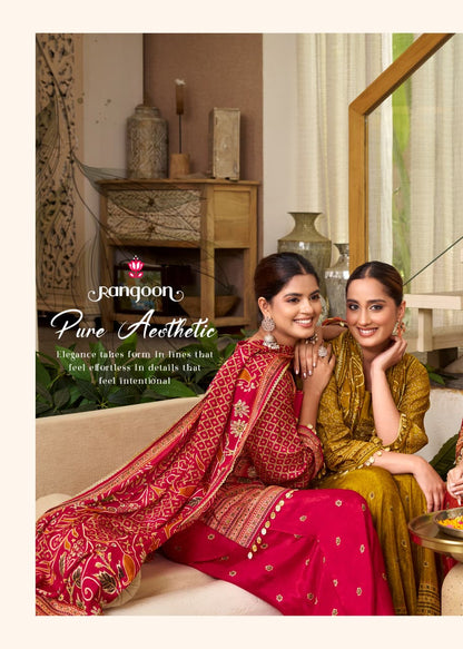 Bandhan Rangoon Pure Muslin Readymade Plazzo Style Suits Manufacturer Ahmedabad