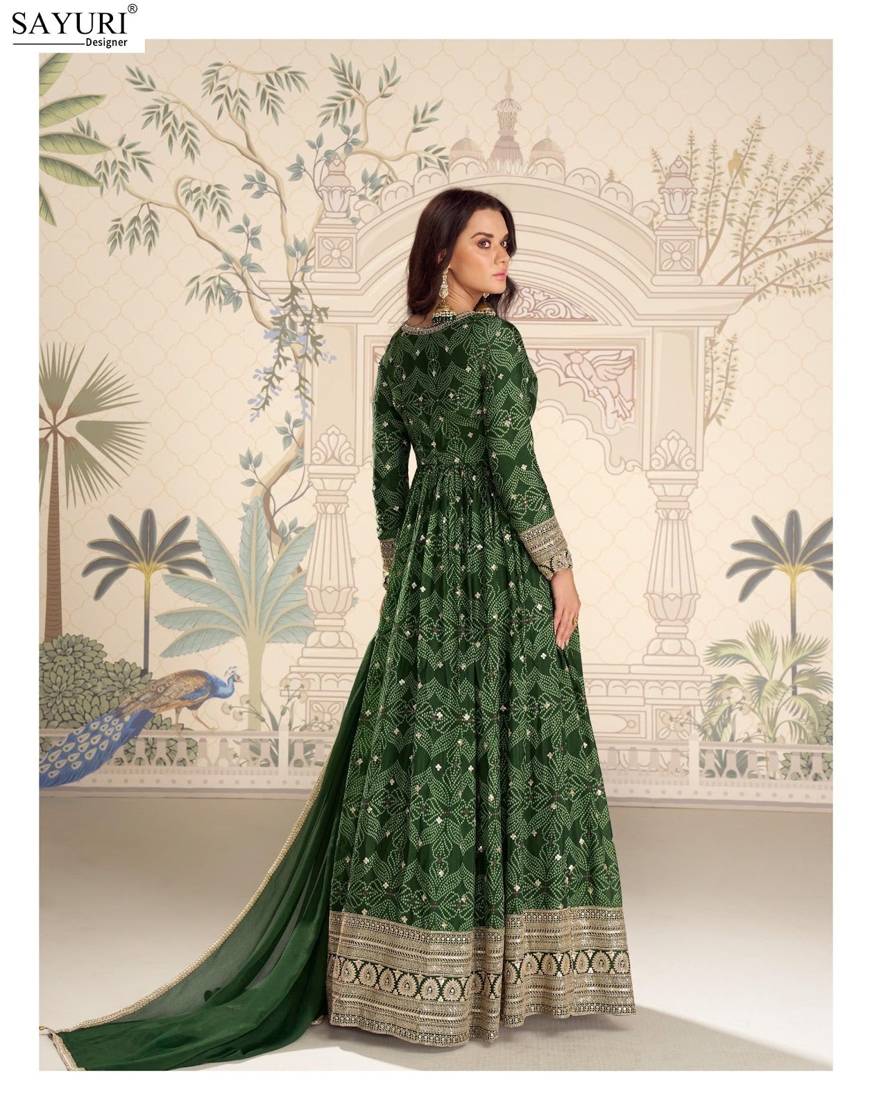 Bandhan Sayuri Chinnon Silk Gown Dupatta Set Manufacturer
