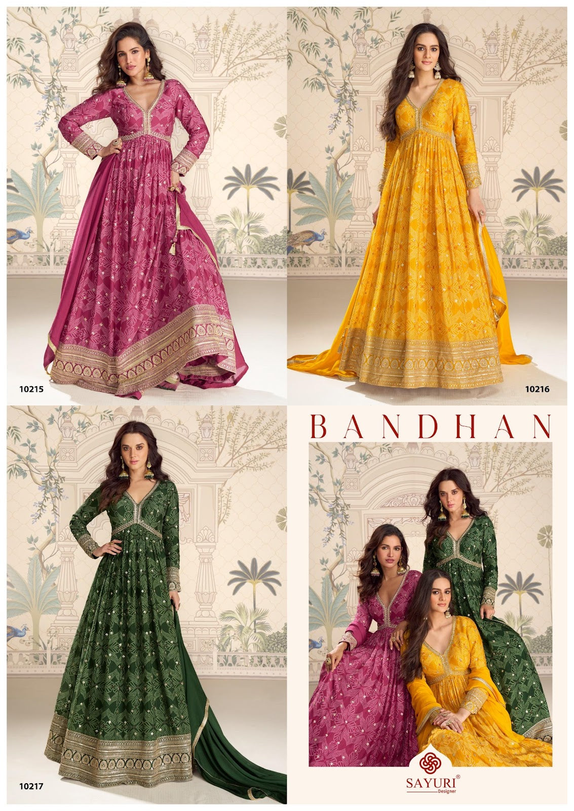 Bandhan Sayuri Chinnon Silk Gown Dupatta Set Manufacturer
