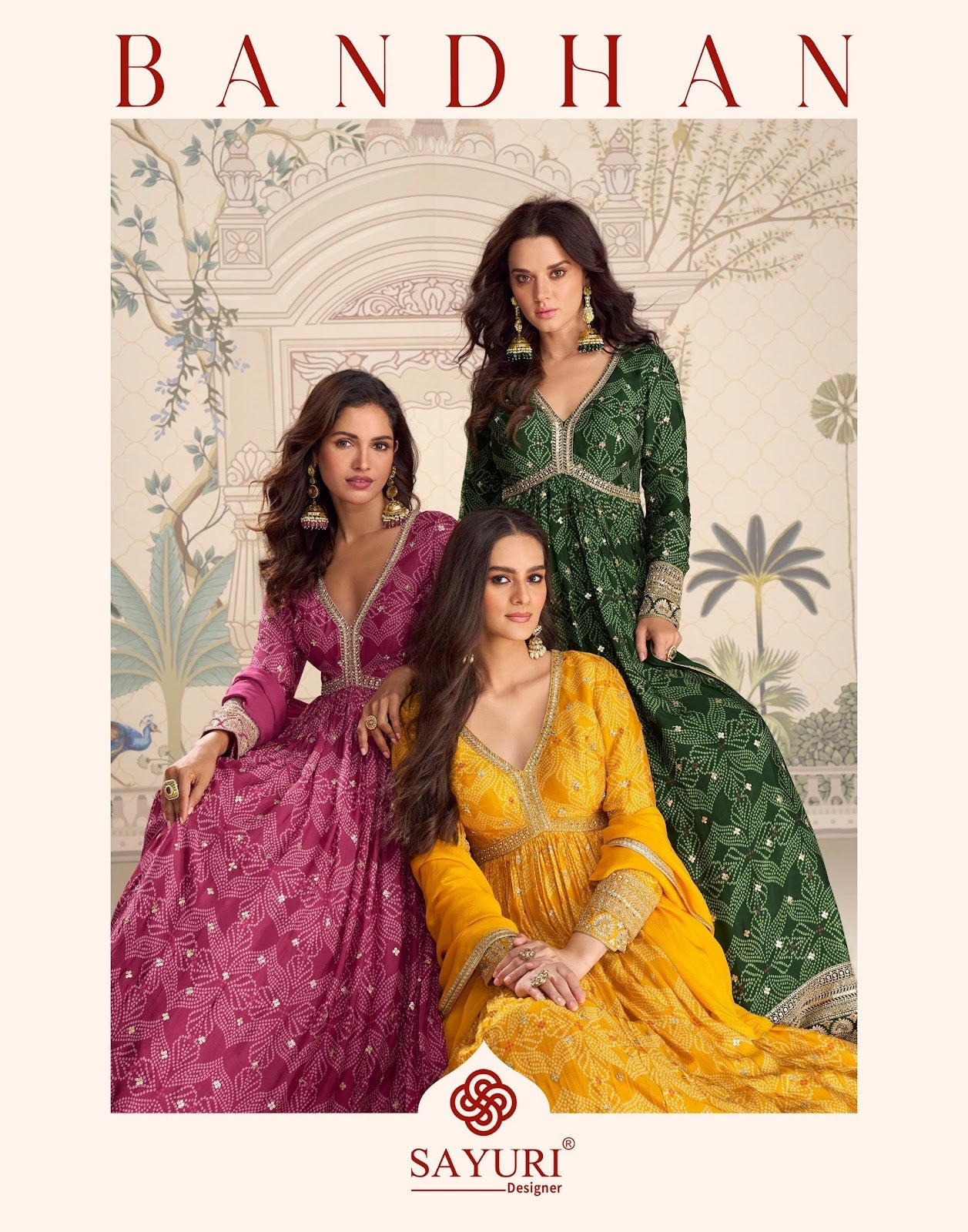 Bandhan Sayuri Chinnon Silk Gown Dupatta Set Manufacturer
