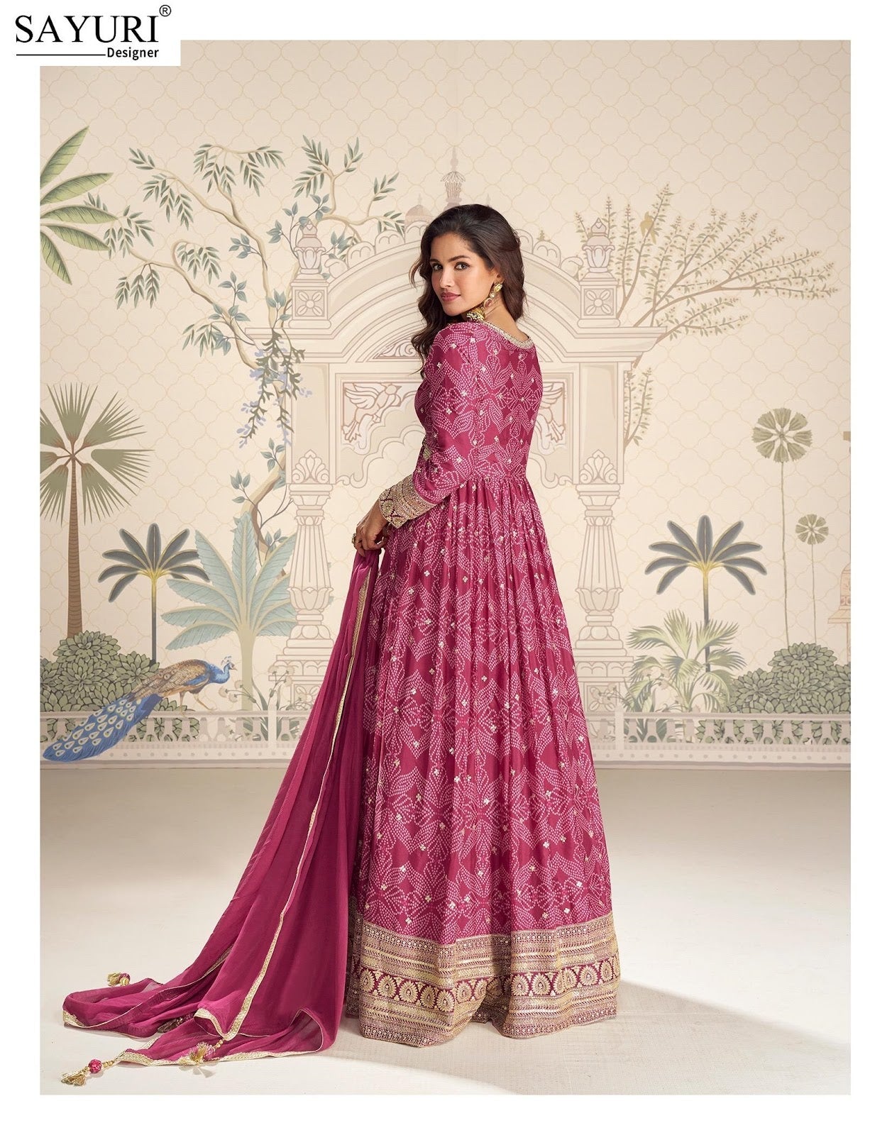 Bandhan Sayuri Chinnon Silk Gown Dupatta Set Manufacturer