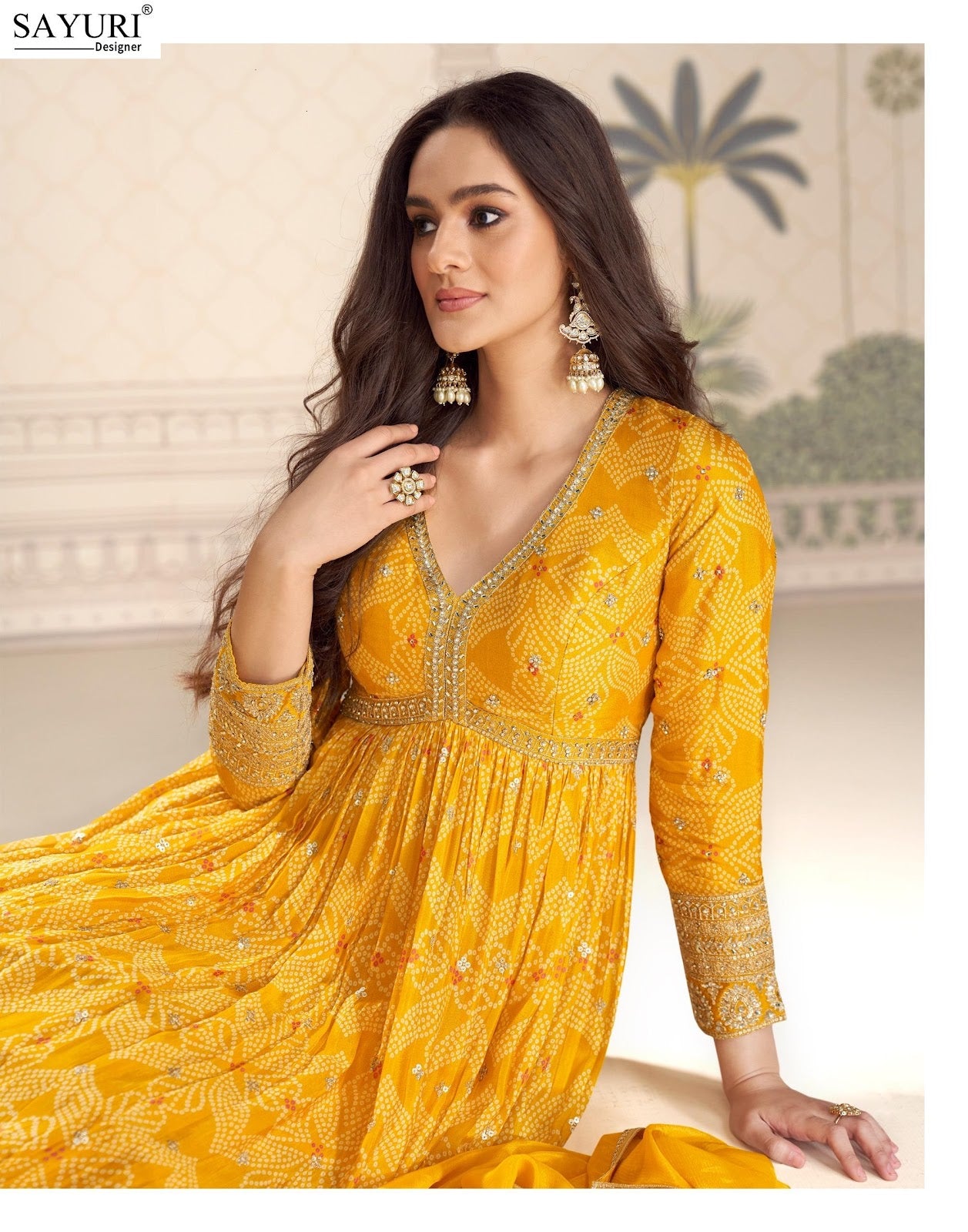 Bandhan Sayuri Chinnon Silk Gown Dupatta Set Manufacturer