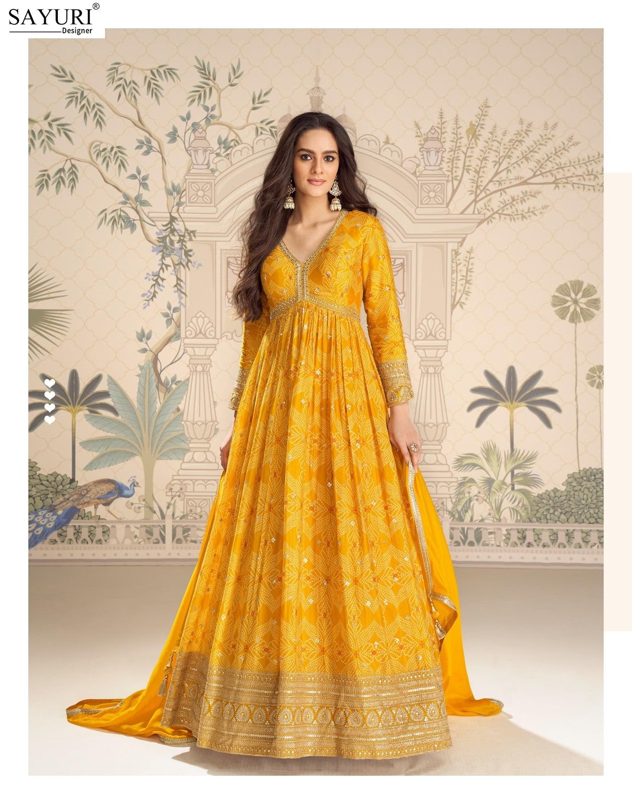 Bandhan Sayuri Chinnon Silk Gown Dupatta Set Manufacturer