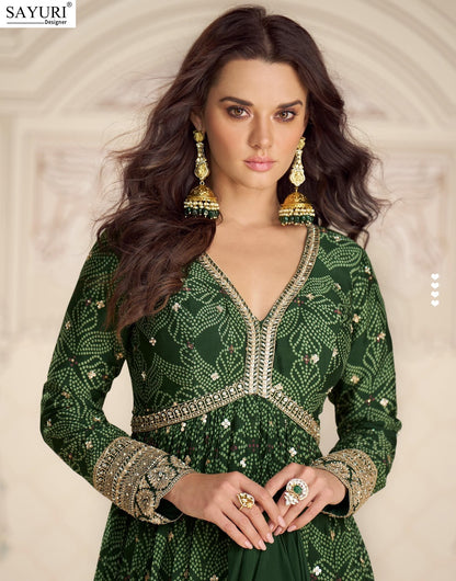Bandhan Sayuri Chinnon Silk Gown Dupatta Set Manufacturer